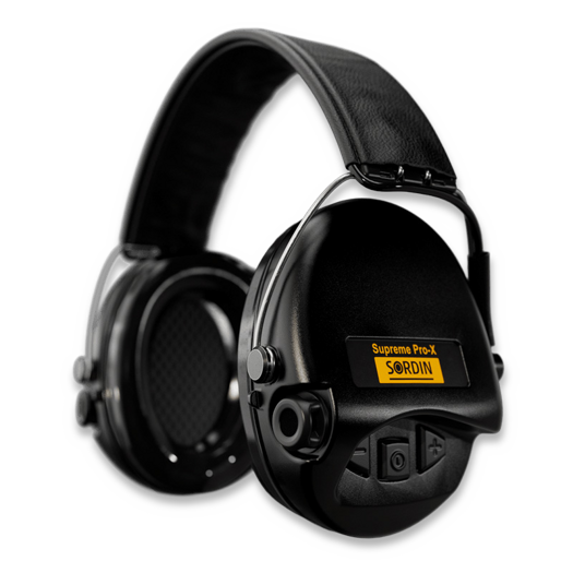 Ausu aizsargi Sordin Supreme Pro-X, Hear2, Leather band, melns 75302-XL-02-S