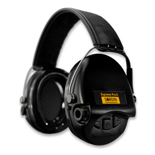 Ausu aizsargi Sordin Supreme Pro-X, Hear2, Leather band, melns 75302-XL-02-S