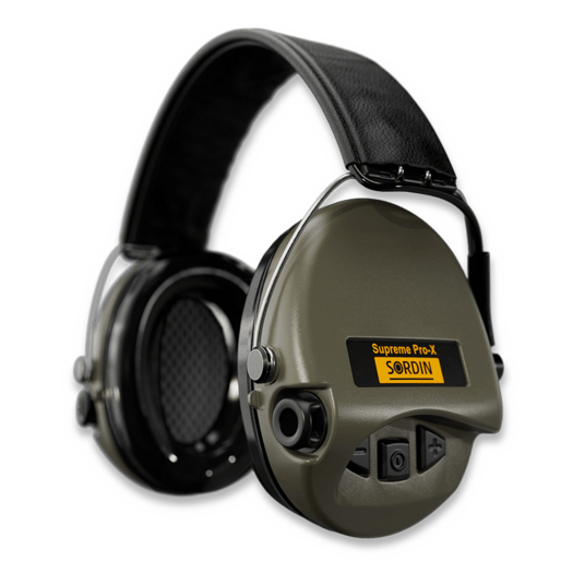 Sordin Supreme Pro-X høreværn, Hear2, Leather band, vihreä 75302-XL-S