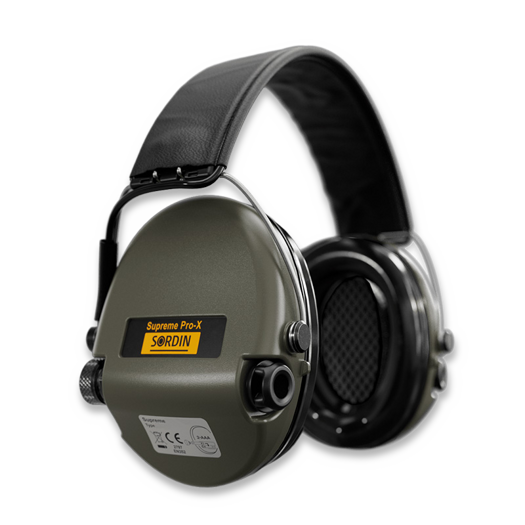 Sordin Supreme Pro-X earmuffs, Hear2, Leather band, vihreä 75302-XL-S