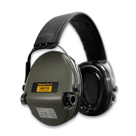 Sordin Supreme Pro-X 耳套, Hear2, Leather band, vihreä 75302-XL-S