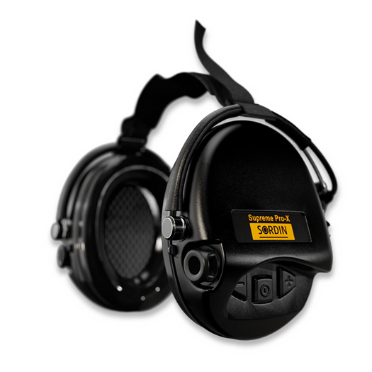 Ausu aizsargi Sordin Supreme Pro-X Hear2 neck Gel black 76302-X-02-G-S