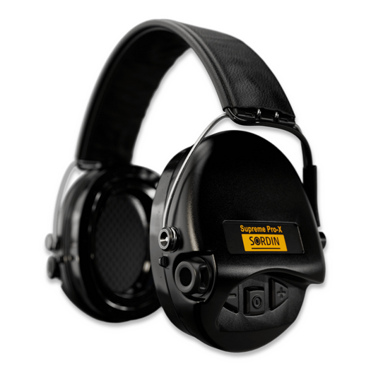 Sordin Supreme Pro-X LED, Hear2, Leather band, GEL, svart 75302-X-13-S