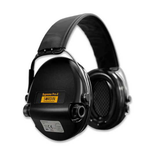 Sordin Supreme Pro-X LED, Hear2, Leather band, GEL, svart 75302-X-13-S