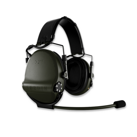 Protetores auriculares Sordin Supreme X2 BT Headband leather Gel vihreä green 302006-10G