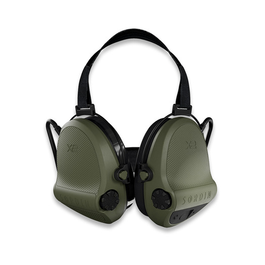 Sordin Supreme X2 Neckband Gel earmuffs, green 301006-20G