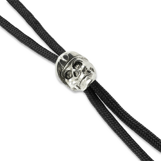 Spartan Blades Black Lanyard with Beret Skull Bead