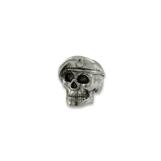 Spartan Blades Black Lanyard with Beret Skull Bead
