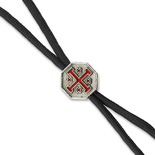 Spartan Blades Black Lanyard with Crusader Cross Bead