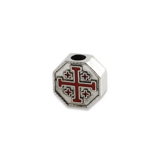 Spartan Blades Black Lanyard with Crusader Cross Bead