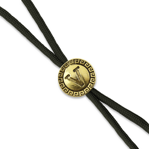 Spartan Blades Black Lanyard with Shield Bead
