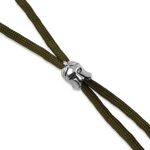 Spartan Blades Green Lanyard with Spartan Helmet Bead