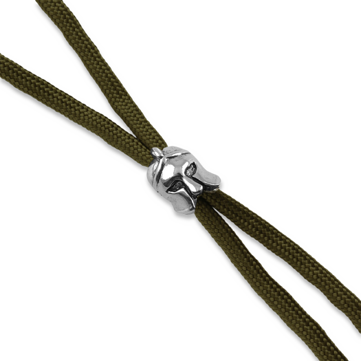 Spartan Blades Green Lanyard with Spartan Helmet Bead