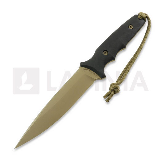 Spartan Blades Harsey Clandestina veitsi, FDE/Black, Tan Kydex