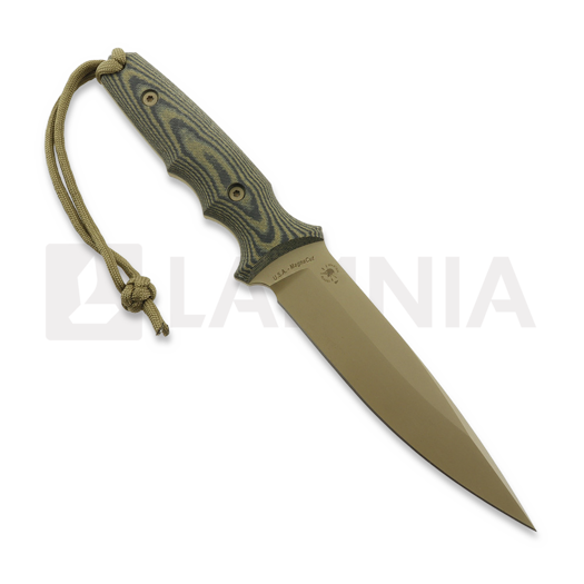 Spartan Blades Harsey Clandestina veitsi, FDE/Camo, Tan Kydex