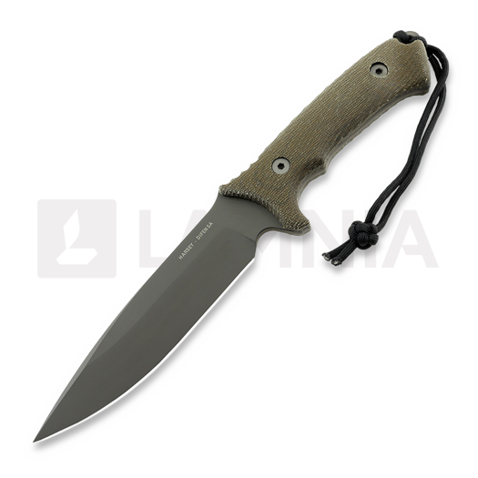 Spartan Blades Harsey Difensa, Black/Green, Black Kydex