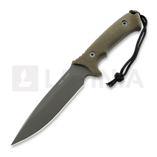 Spartan Blades Harsey Difensa, Black/Green, Black Kydex