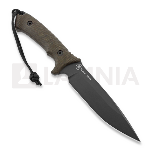 Spartan Blades Harsey Difensa veitsi, Musta/Vihreä, Kojootti Molle