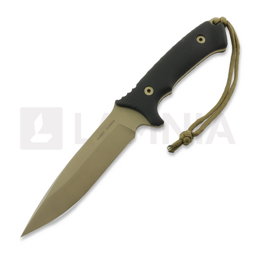 Spartan Blades Harsey Difensa kniv, FDE/Black, Tan Kydex