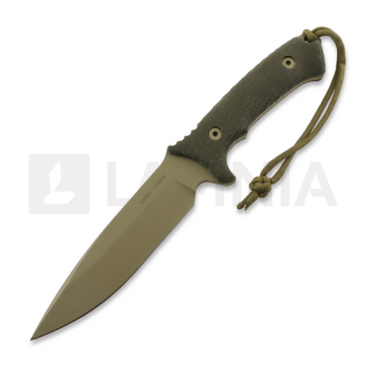 Nóż Spartan Blades Harsey Difensa, FDE/Green, Tan Kydex