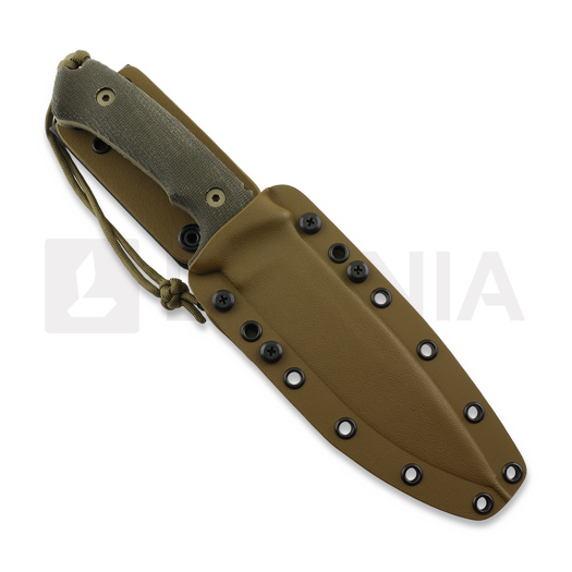 Spartan Blades Harsey Difensa veitsi, FDE/Green, Tan Kydex