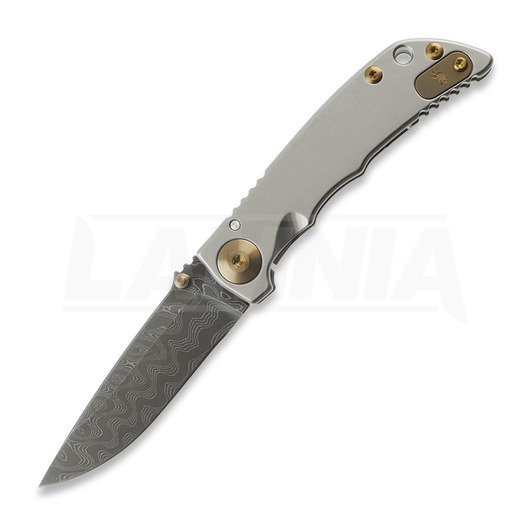 Spartan Blades Harsey Folder 3.25 Damascus, Bronze Anodized Hardware