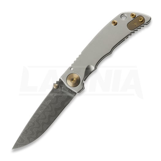 Spartan Blades Harsey Folder 3.25 Damascus, Bronze Anodized Hardware