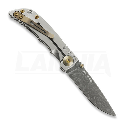 Spartan Blades Harsey Folder 3.25 Damascus, Bronze Anodized Hardware