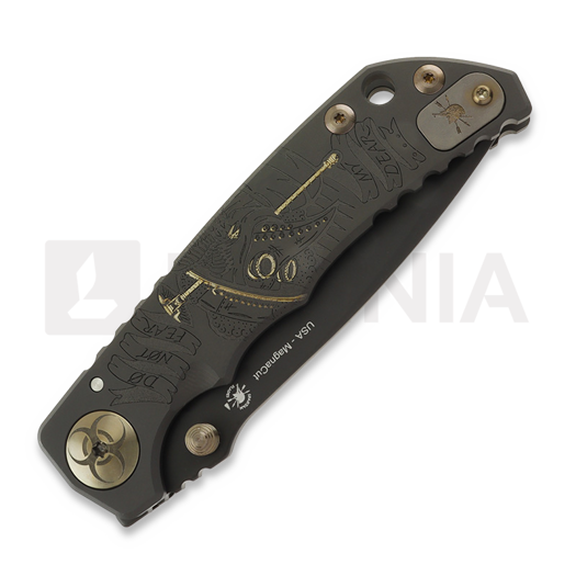 Couteau pliant Spartan Blades Harsey Folder Black/Gold Plague Doctor