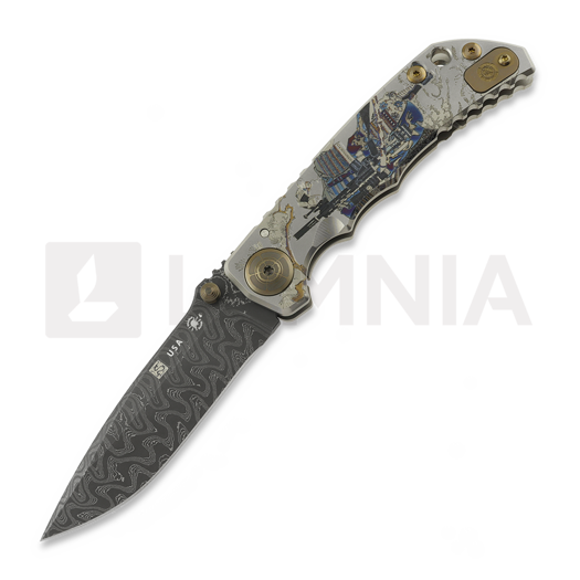 Navalha Spartan Blades Harsey Folder Damascus Long Gunner Edition