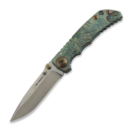 Navaja Spartan Blades Harsey Folder Green/Bronze Ano Plague Doctor