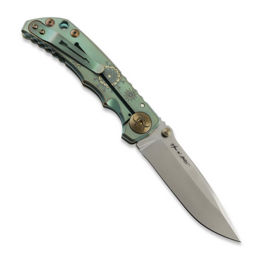 Couteau pliant Spartan Blades Harsey Folder Green/Bronze Ano Plague Doctor