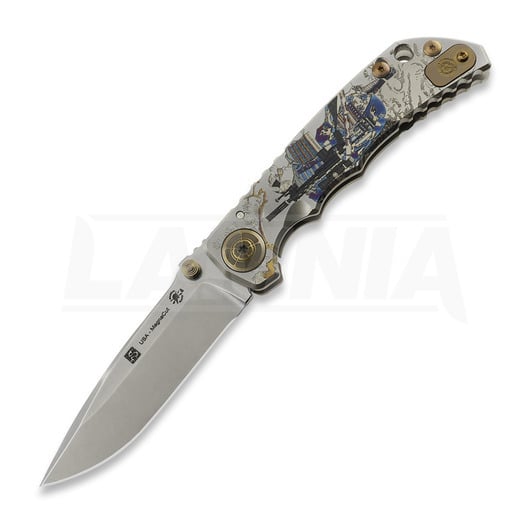 Spartan Blades Harsey Folder Stonewashed Long Gunner Edition sulankstomas peilis