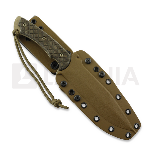 Spartan Blades Horkos veitsi, FDE/Green, Tan Kydex