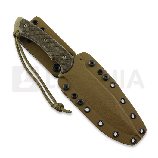 Spartan Blades Horkos veitsi, FDE/Green, Tan Kydex