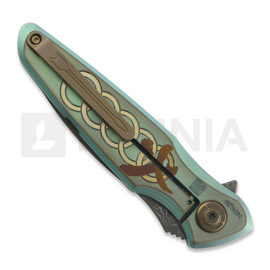 Coltello pieghevole Spartan Blades Pandia Damascus, Ronin Five Rings "Fire"