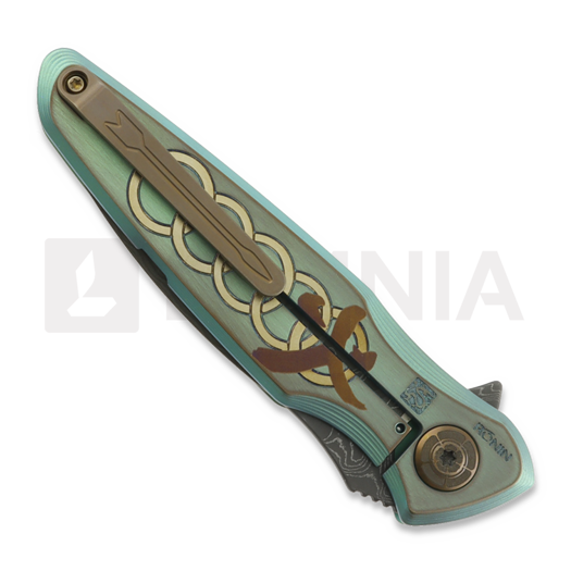 Coltello pieghevole Spartan Blades Pandia Damascus, Ronin Five Rings "Fire"