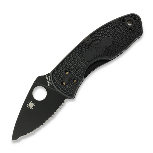 Spyderco Ambitious Lightweight Black Blade 접이식 나이프, SpyderEdge C148SBBK