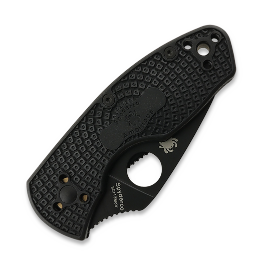 Spyderco Ambitious Lightweight Black Blade sulankstomas peilis, SpyderEdge C148SBBK