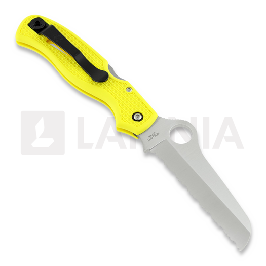 Spyderco Atlantic Salt k&auml;&auml;nt&ouml;veitsi, keltainen C89SYL
