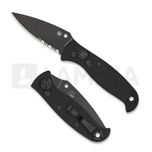 Skladací nôž Spyderco Autonomy 2, čierna, zúbkovaný C165GPSBBK2