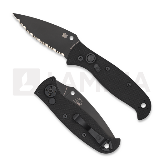 Spyderco Autonomy 2 折り畳みナイフ, 黒, spyderedge C165GSBBK2