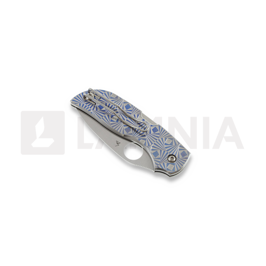 Spyderco Chaparral Blue Stepped Titanium folding knife C152STIBLP