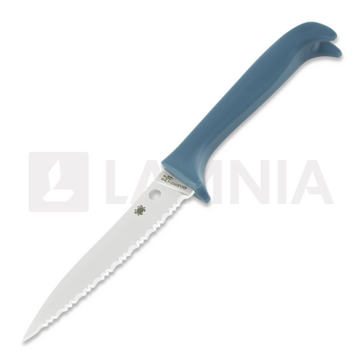 Spyderco Counter Puppy, blu, dentatura lama K20SBL