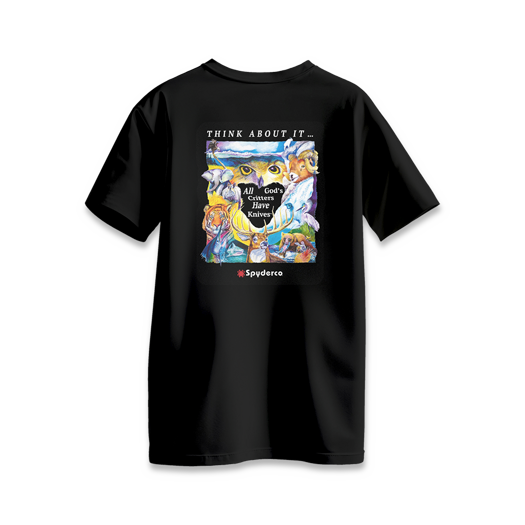 Spyderco Critter Black t-shirt