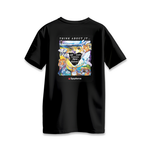 Spyderco Critter Black t-shirt