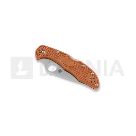 Spyderco Delica 4 Burnt Orange Sprint Run folding knife C11FPBORE