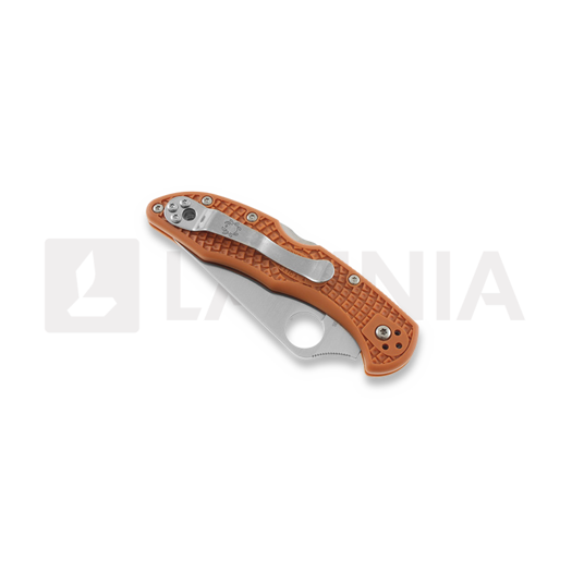 Spyderco Delica 4 Burnt Orange Sprint Run folding knife C11FPBORE