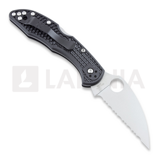 Spyderco Delica 4 folding knife, Flat Ground, Wharncliff, spyderedge C11FSWCBK