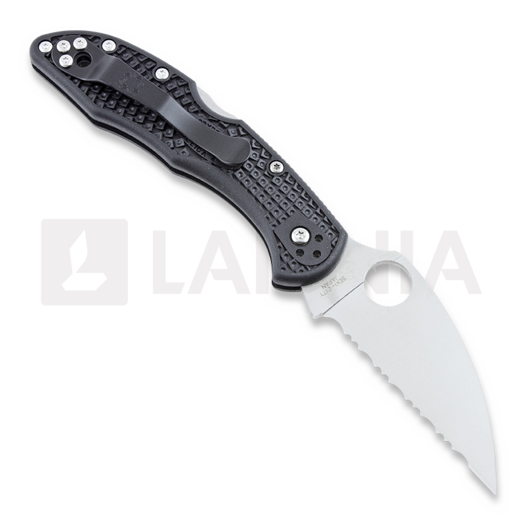 Spyderco Delica 4 折叠刀, Flat Ground, Wharncliff, spyderedge C11FSWCBK